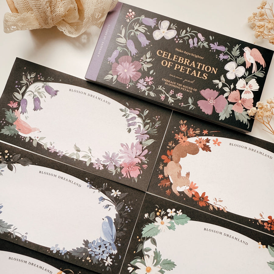 Wwiinngg notepad - celebration of petals