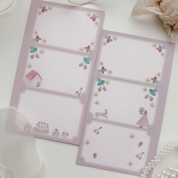 Kin.iro.hitode notepad - strawberry & dessert