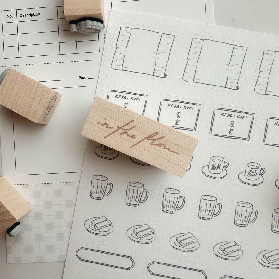 wenyea's illustration wordings rubber stamps