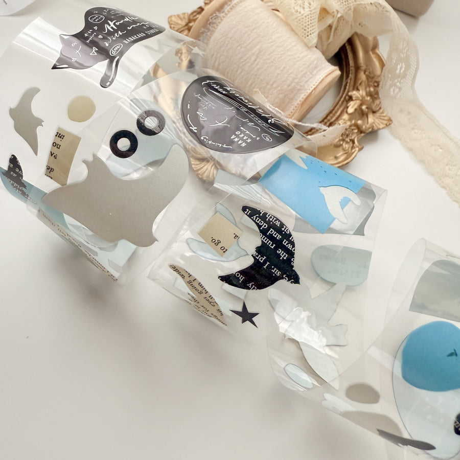 Mr Eggplants paper birds pet tape