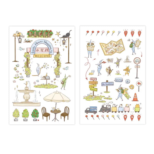 Modaizhi Little Flower Street Print On Stickers