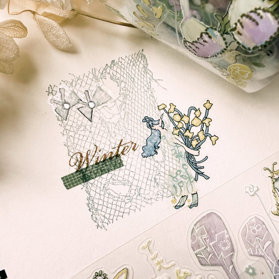 Journal pages rubber stamps - whispered layer