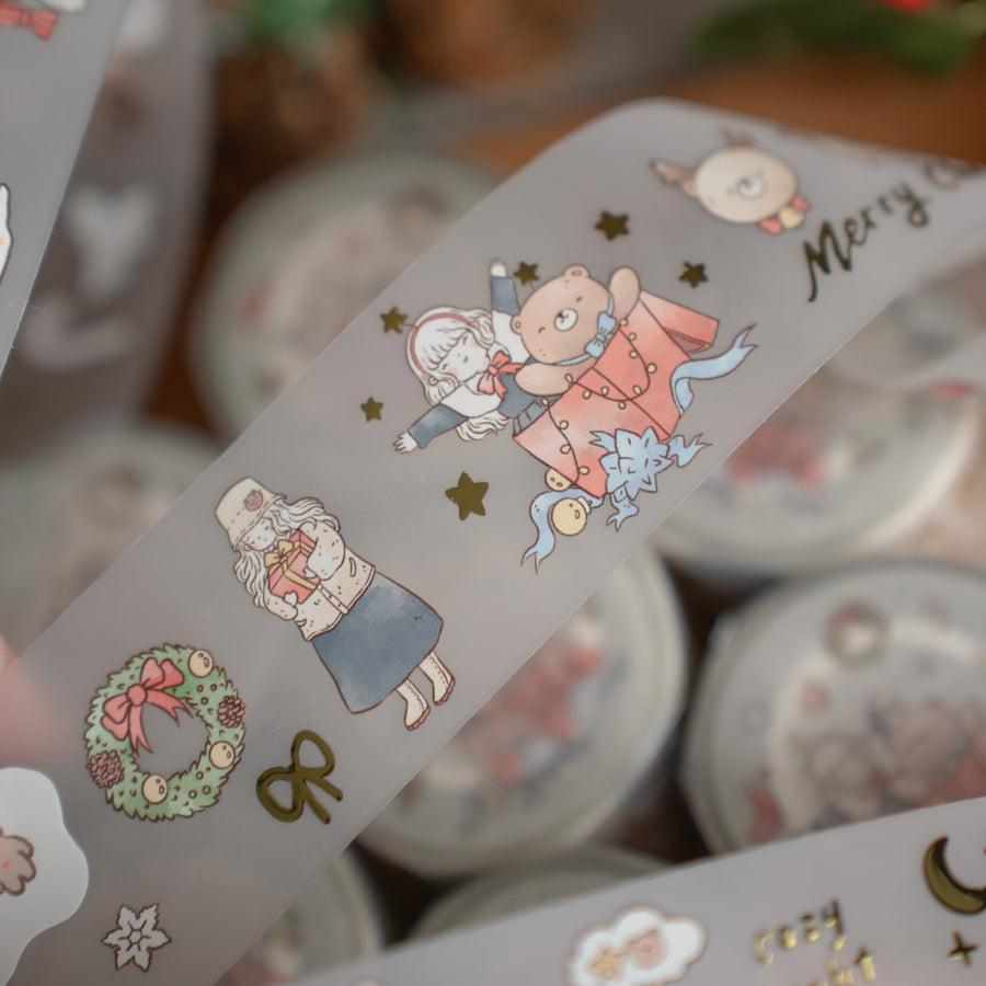 Shō Littlehappiness gold foil pet tape - Beary Christmas