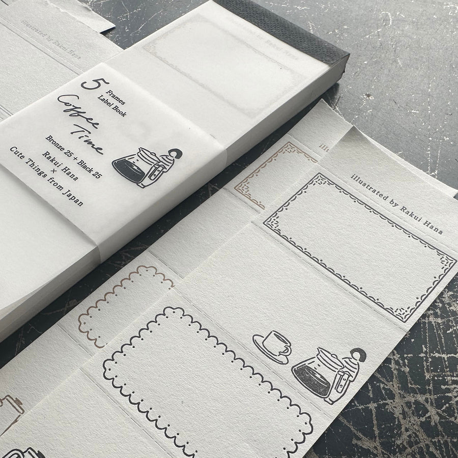 Oeda letterpress x Rakui Hana- Cute Things from Japan label book