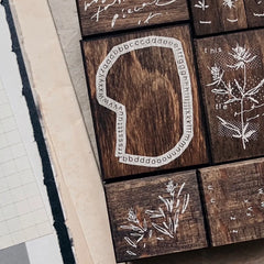 somesortoffern Letters and Blooms rubber stamps
