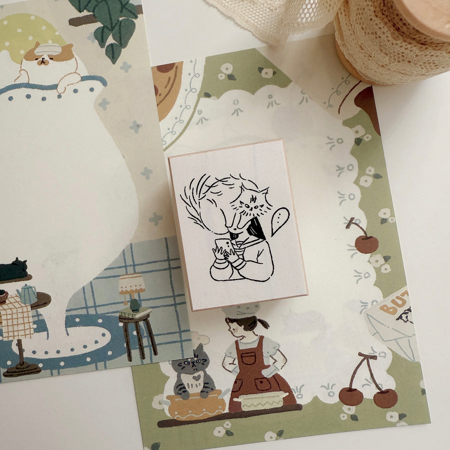 Lazy home - daily life rubber stamps
