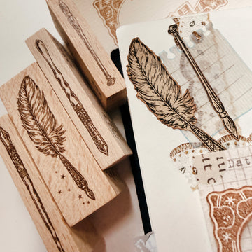 Loidesign Vintage Stationery Store Stamp - Set of four Desktop Stationeries (4 in 1 Set)