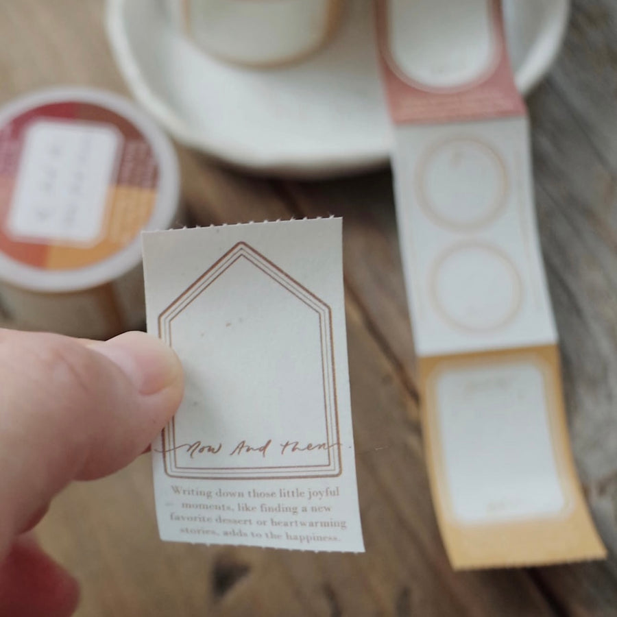 Mr Eggplants now and then paper note tape