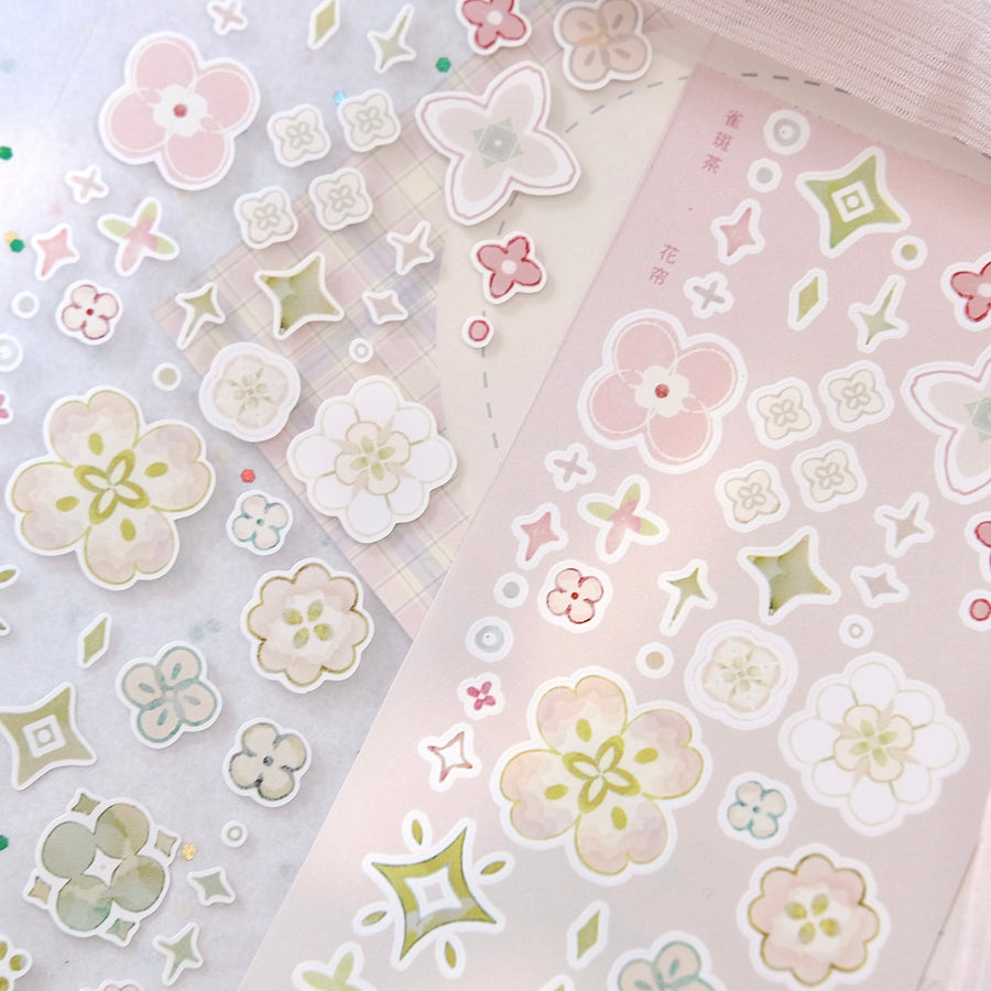 Freckles Tea Vol. 4 little flower kiss cut sticker roll