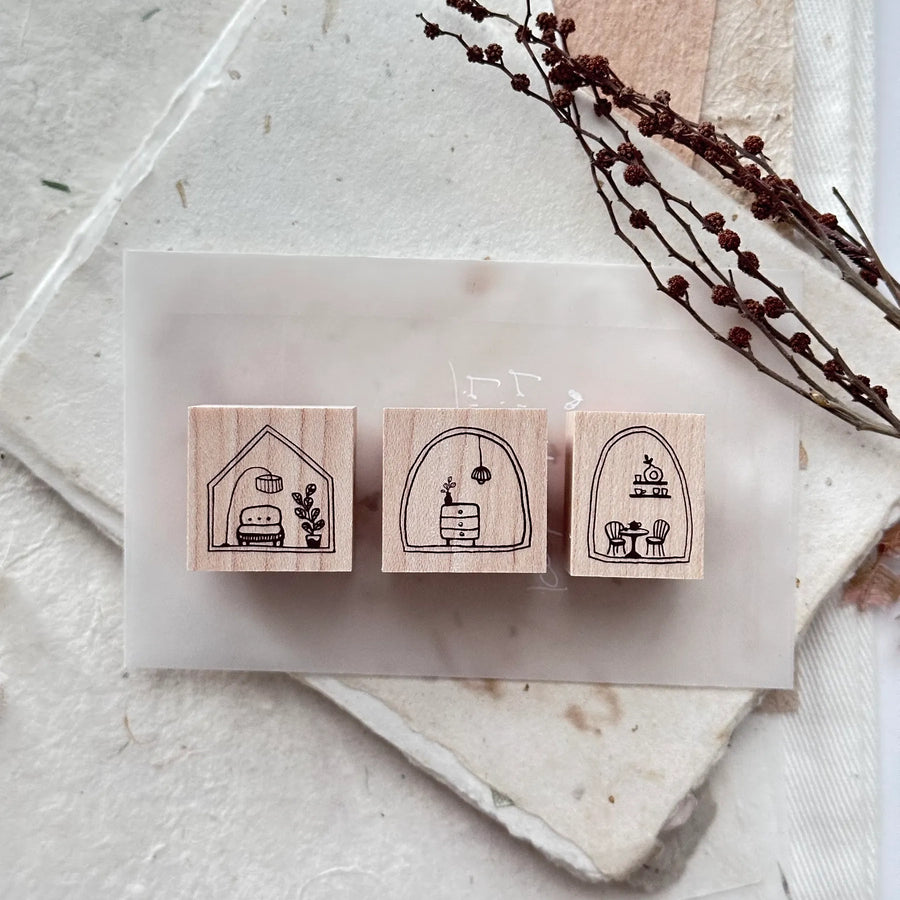 Nove Tiny House Rubber Stamp