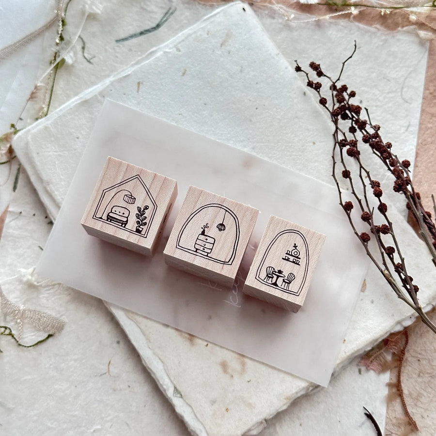 Nove Tiny House Rubber Stamp