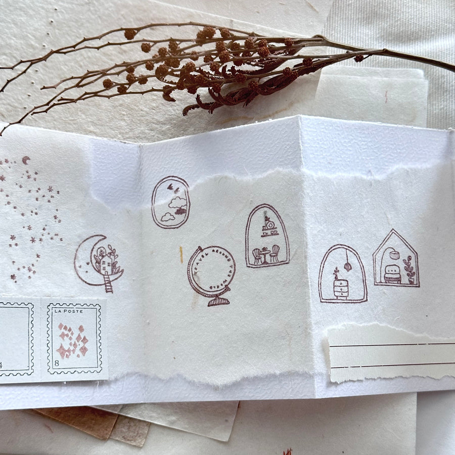 Nove Tiny House Rubber Stamp