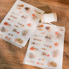 Meow Illustration Rosewood print on sticker