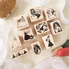 Kin.iro.hitode girls life rubber stamps