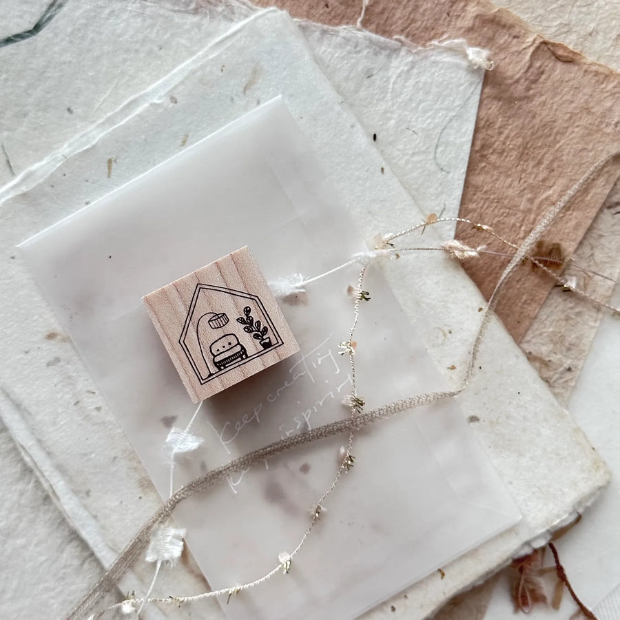 Nove Tiny House Rubber Stamp