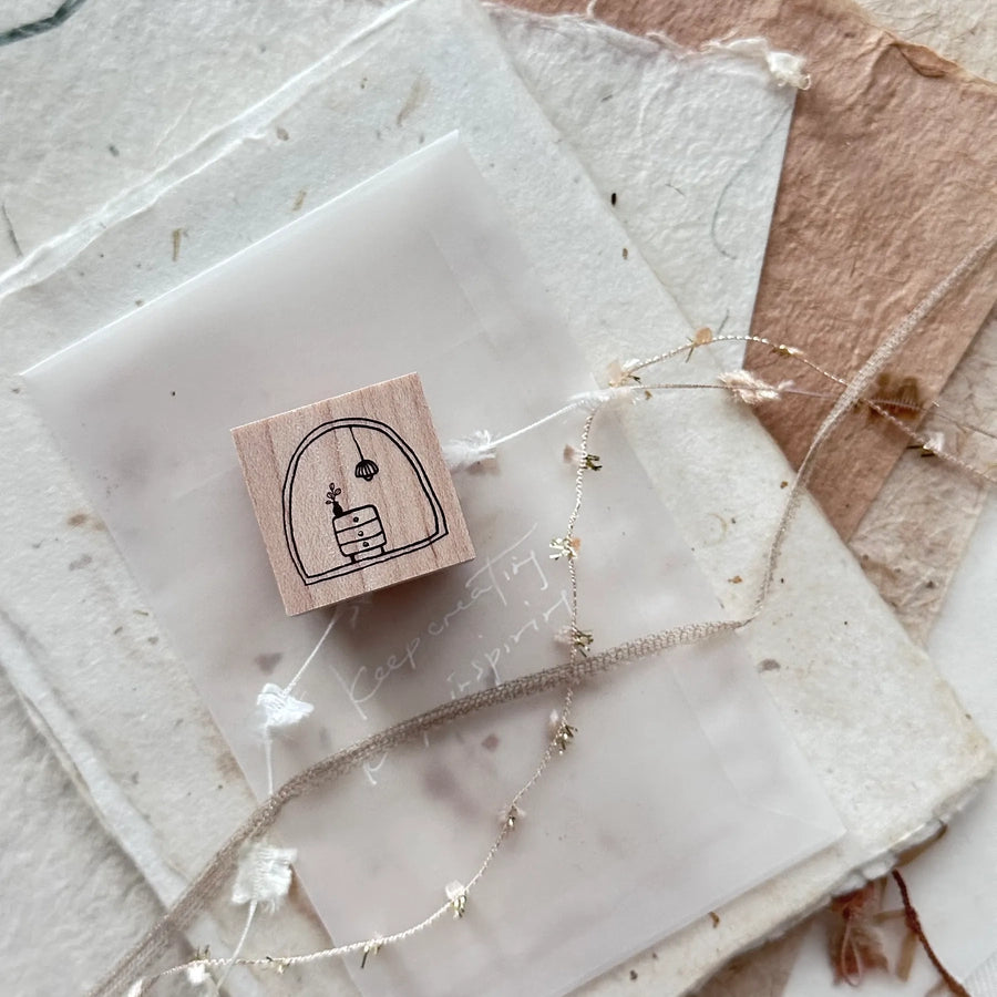 Nove Tiny House Rubber Stamp