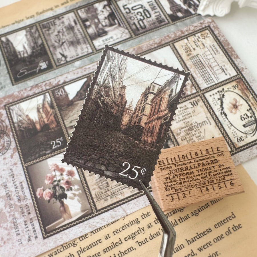 Journal Pages postal stamp stickers