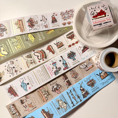 A kind of Cafe - afternoon tea gold foil Die-cut paper Tape
