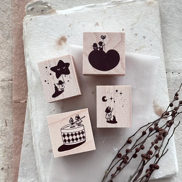 Nove Little Ordinary People Rubber Stamp