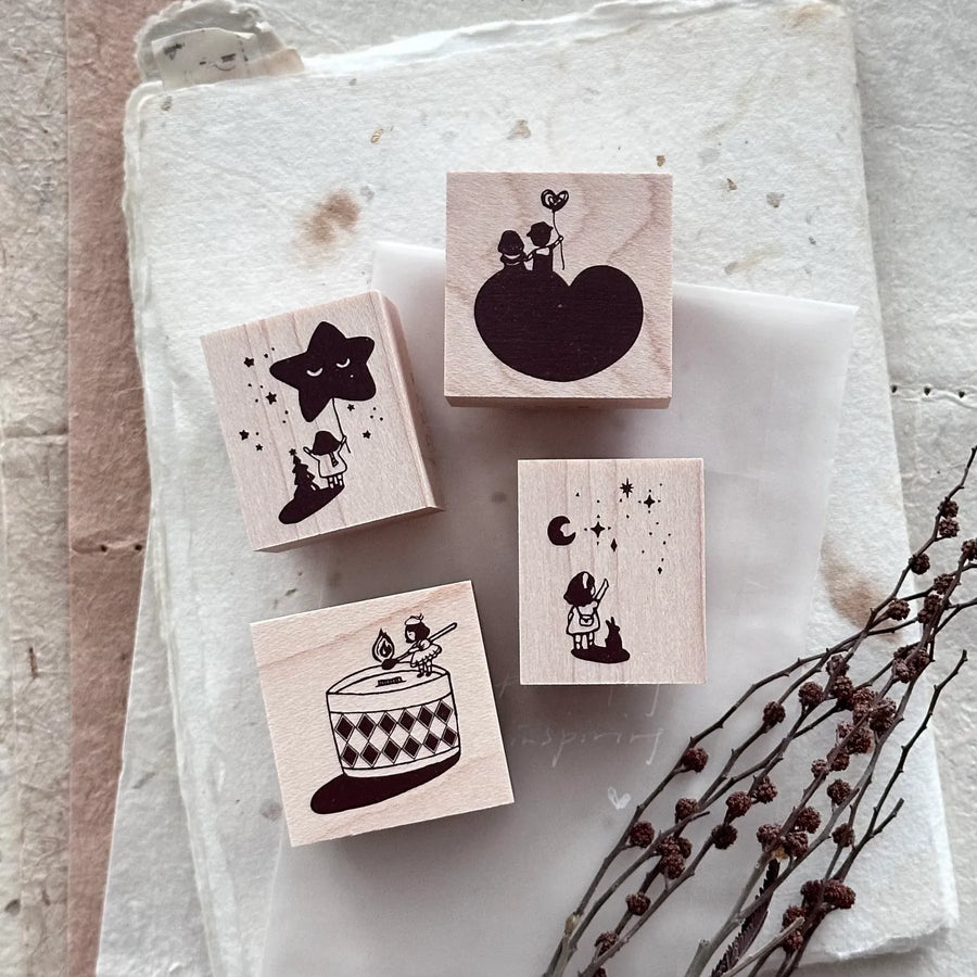 Nove Little Ordinary People Rubber Stamp