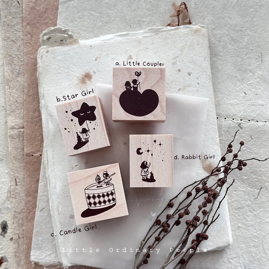 Nove Little Ordinary People Rubber Stamp