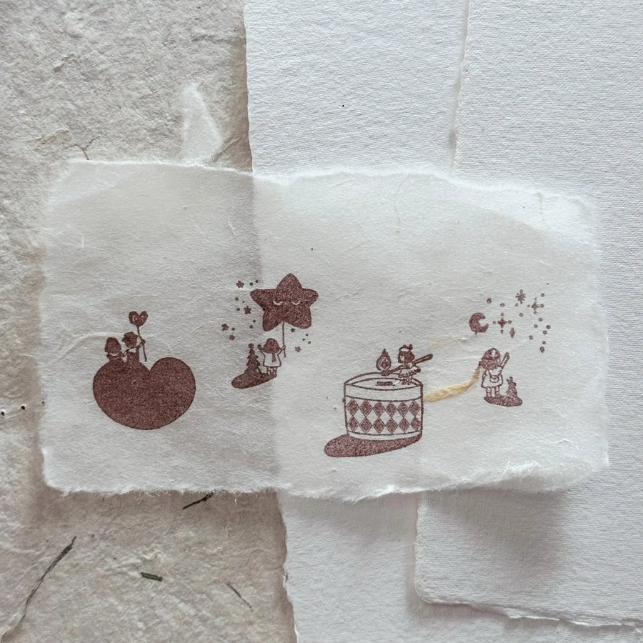 Nove Little Ordinary People Rubber Stamp