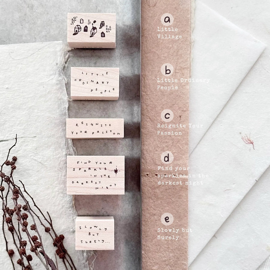 Nove Little Ordinary People Rubber Stamp