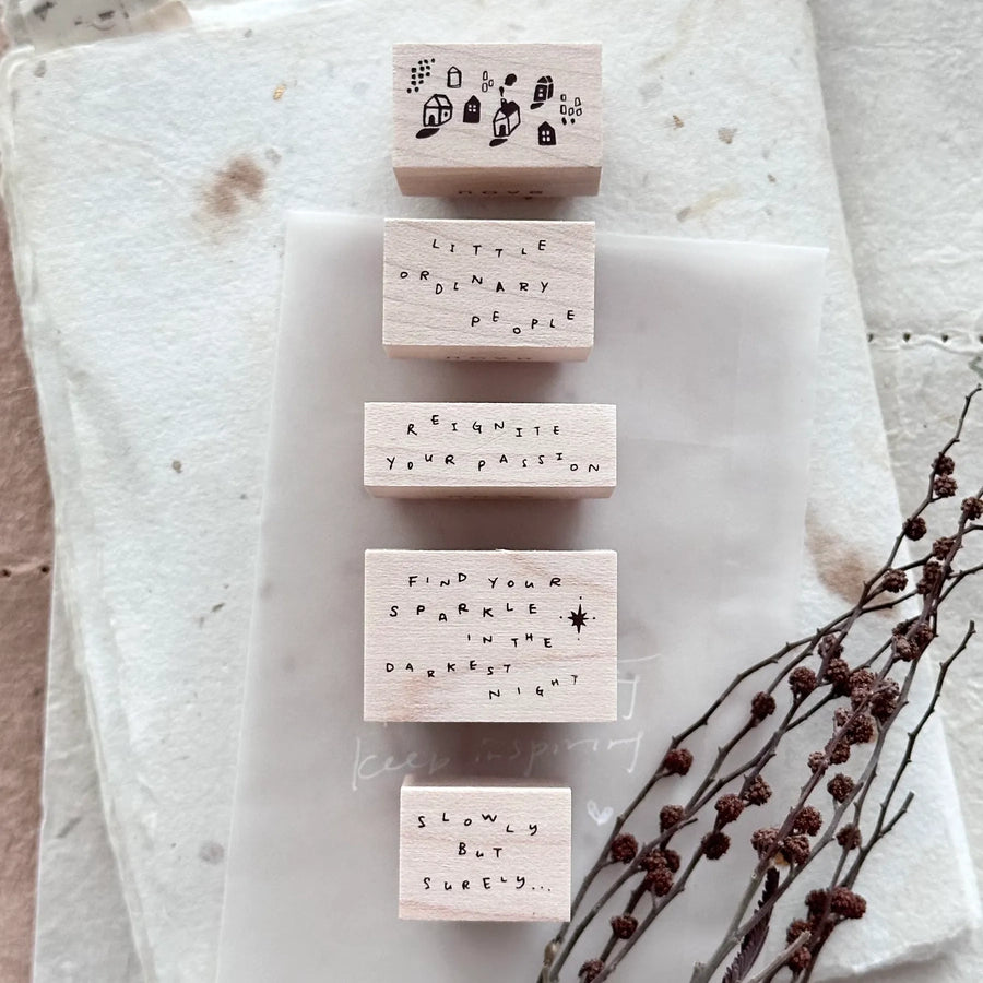 Nove Little Ordinary People Rubber Stamp