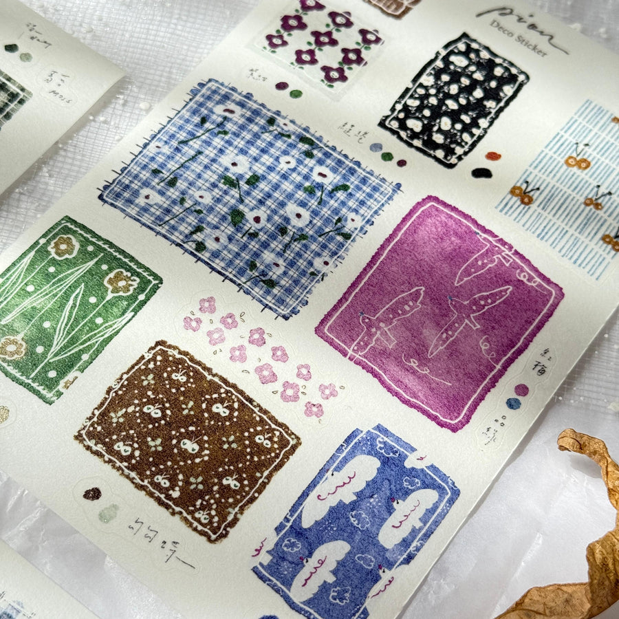 Pion - “Candy Paper” - Blue Violet  print on stickers (set of 3)