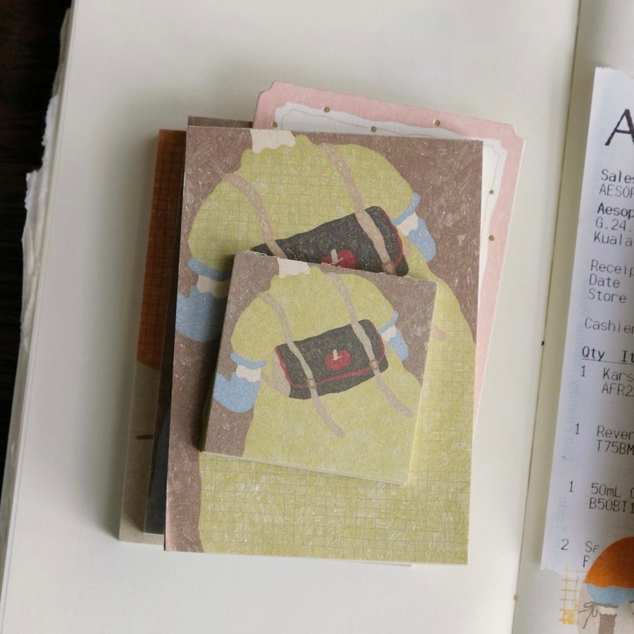 Bighands memo pad ( regular size ) - wanderlust in dressing