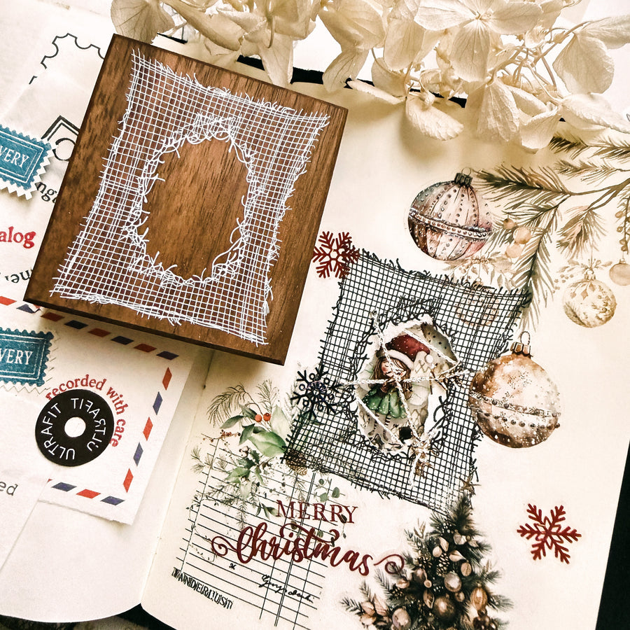 Journal pages rubber stamps - whispered layer