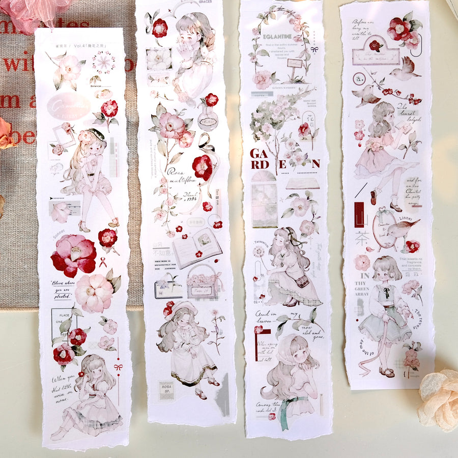 Freckles Tea Vol. 4 vivi’s Flower washi tape & pet tape