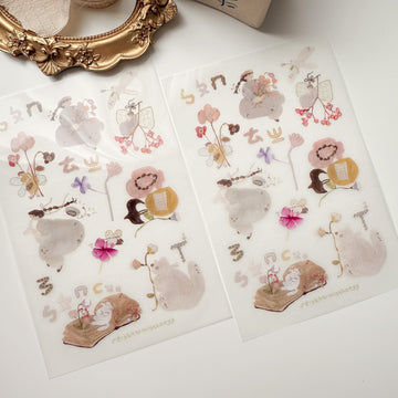 Misshoegg Phonetic Garden print on stickers (2/sheet)