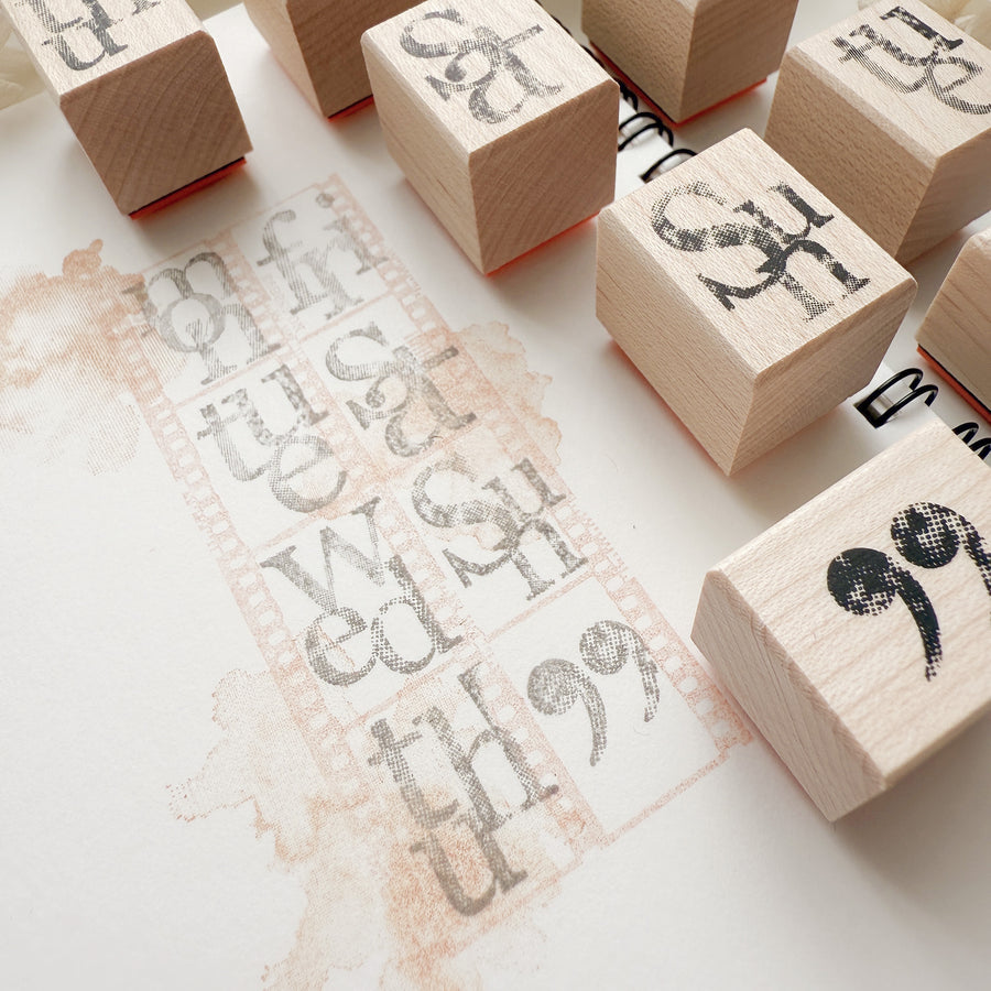 Journal pages rubber stamp set - weekly moments