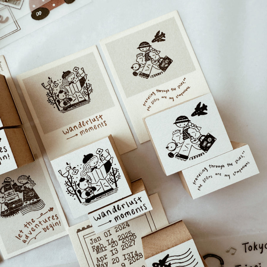 Journal pages x rabch.jpg rubber stamps - On a journey