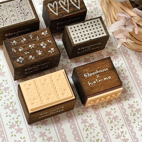 63penhouse x hairmo ~ flower field rubber stamps