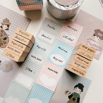 Journal Pages《moments II》words mini Rubber Stamps