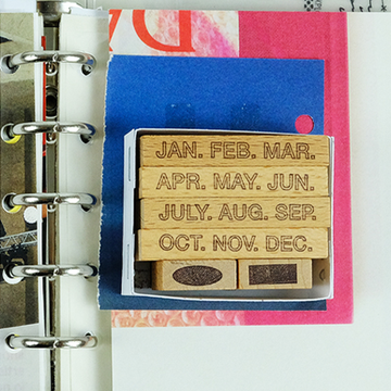 Kurukynki ”DAY TO DAY“ Days - Month rubber stamps set small (Set of 6)