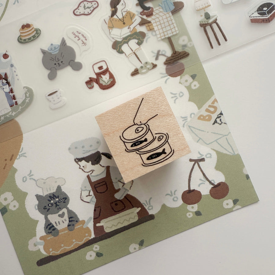 Lazy home - cat’s paws rubber stamps