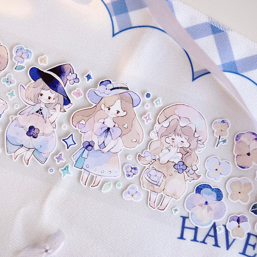 Freckles Tea Vol. 4 little flower fairy galaxy foil sticker roll