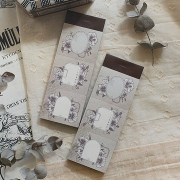 Loidesign Old Book Page - Hibiscus Frame Letter Pad