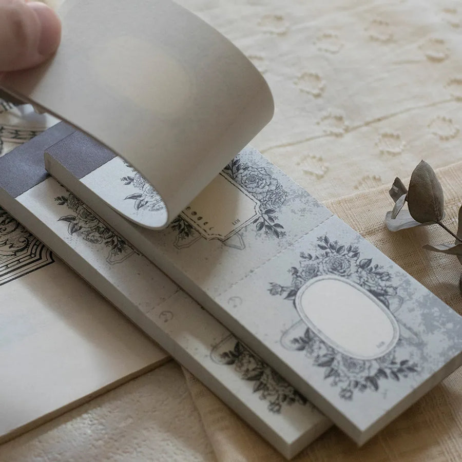 Loidesign Old Book Page - Rose Frame Letter Pad