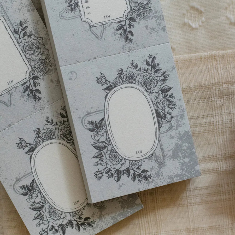 Loidesign Old Book Page - Rose Frame Letter Pad
