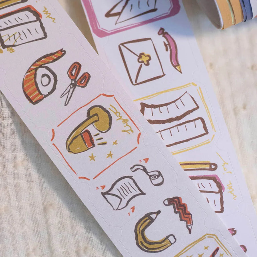 StationeryLoverMarket x A kind of Cafe - Stationery Garther Die-cut paper Tape