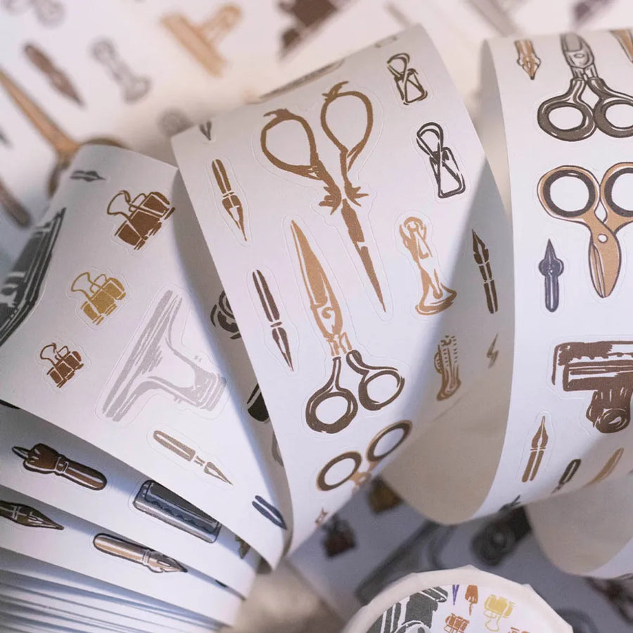 Loidesign Retro Stationery Die-Cut Masking Tape