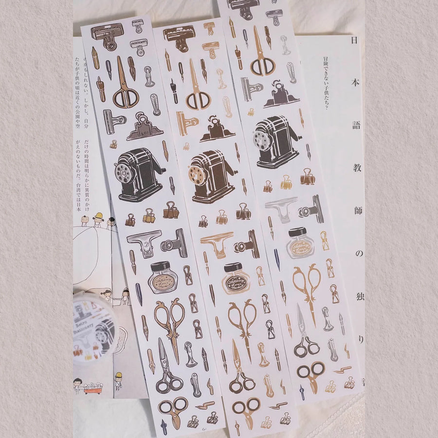 Loidesign Retro Stationery Die-Cut Masking Tape