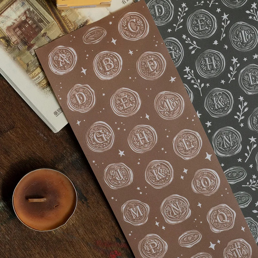 Loidesign Wax Seal Stickers - Die-cut paper Tape A～Z
