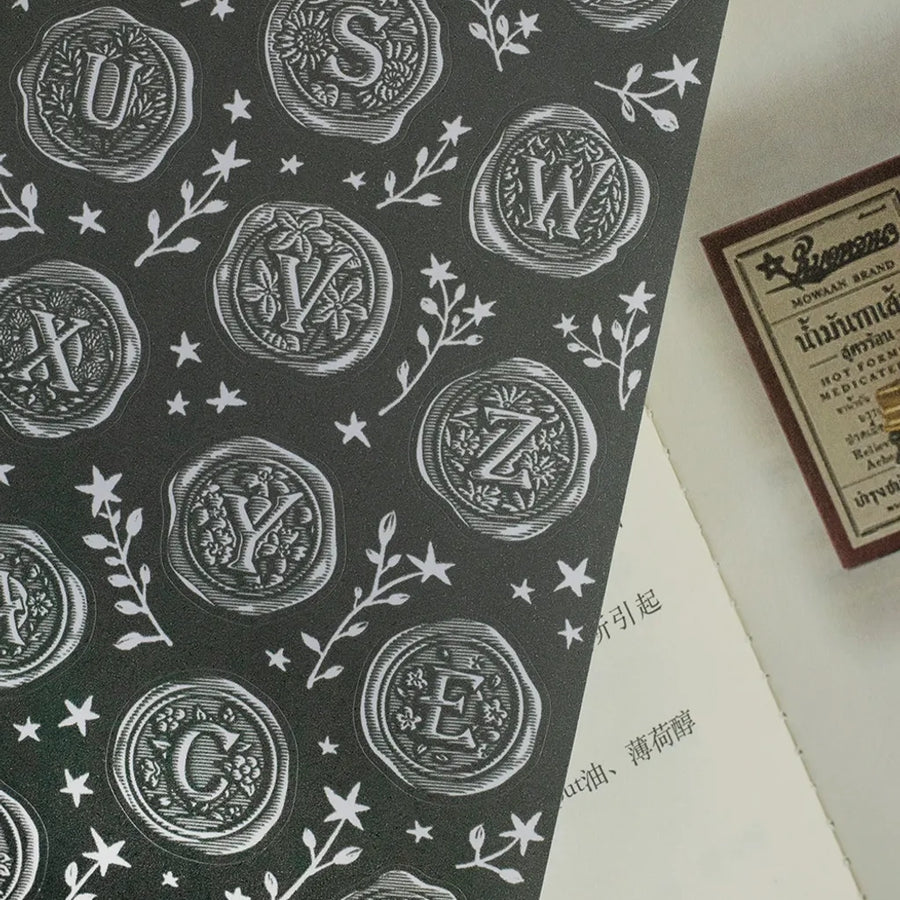 Loidesign Wax Seal Stickers - Die-cut paper Tape A～Z