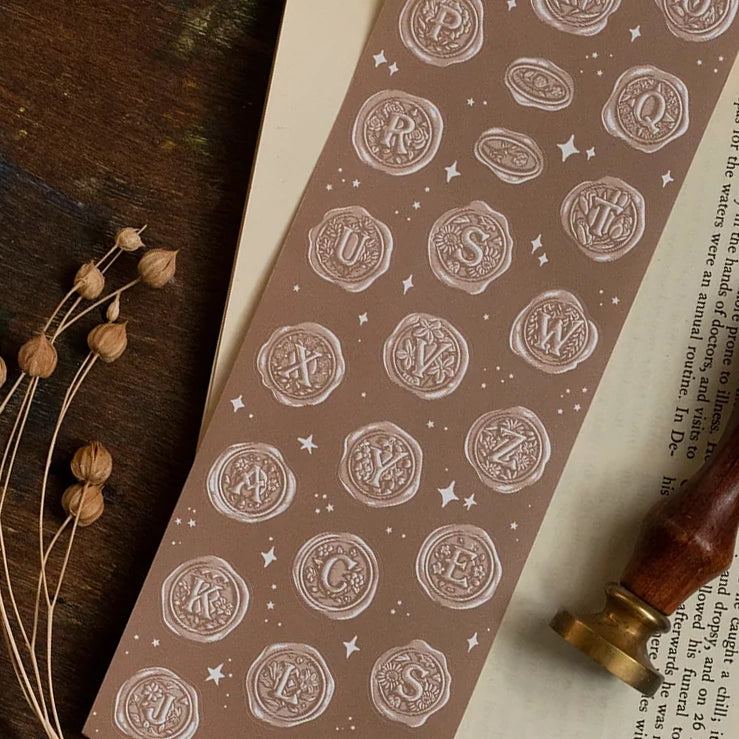 Loidesign Wax Seal Stickers - Die-cut paper Tape A～Z