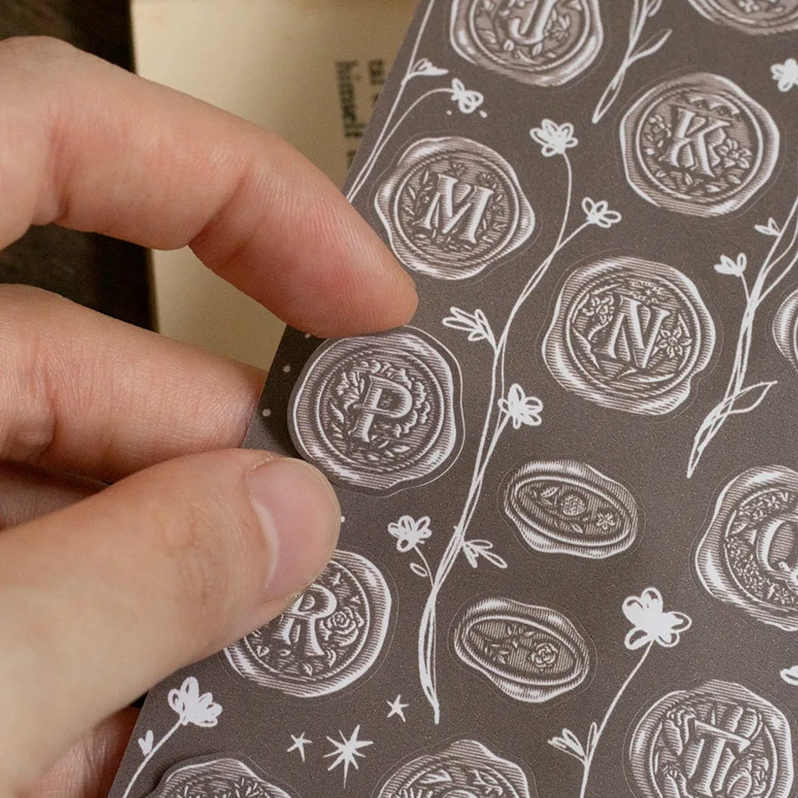 Loidesign Wax Seal Stickers - Die-cut paper Tape A～Z